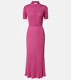 Gabriela Hearst Amor Cashmere And Silk Midi Dress In Pink