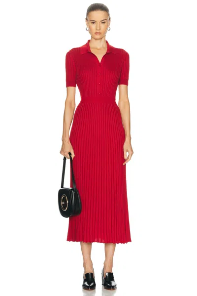 Gabriela Hearst Amor Dress In Scarlet Red