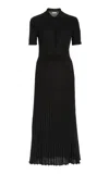 Gabriela Hearst Amor Ribbed Silk And Cashmere-blend Midi Dress In Black