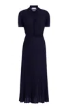 GABRIELA HEARST AMOR KNIT DRESS IN DARK NAVY CASHMERE SILK