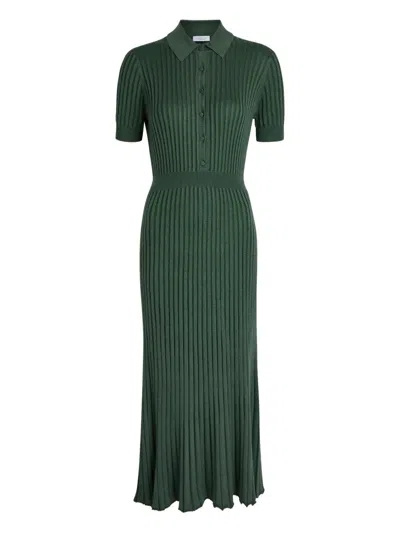 Gabriela Hearst Amor Knit Midi Dress In Green