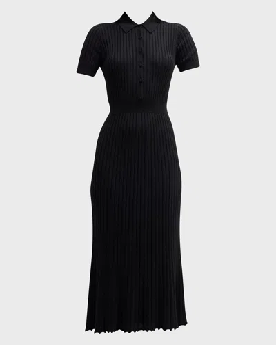 GABRIELA HEARST AMOR POLO RIBBED CASHMERE DRESS
