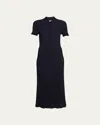 Gabriela Hearst Amor Polo Ribbed Cashmere Dress In Black