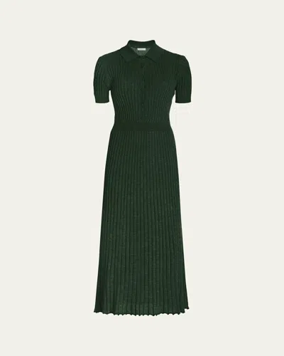 Gabriela Hearst Amor Rib Knit Cashmere-silk Midi Dress