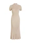 Gabriela Hearst Amor Silk And Cashmere-blend Midi Dress In Beige