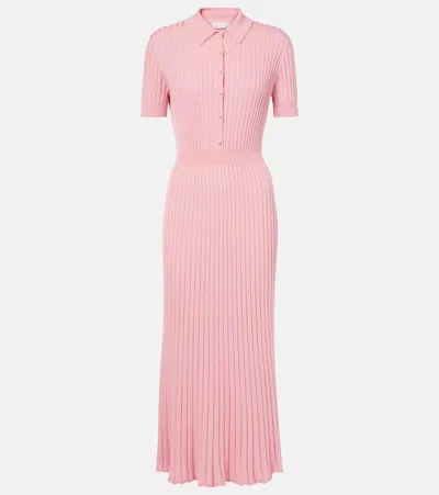Gabriela Hearst Amor Silk And Cashmere Maxi Dress In Rosa