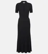 Gabriela Hearst Amor Knit Polo Midi Dress In Black
