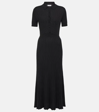 GABRIELA HEARST AMOR SILK AND CASHMERE MIDI DRESS
