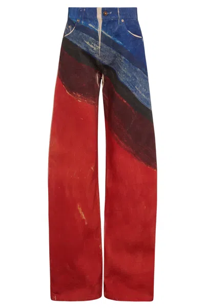 Gabriela Hearst Amoret Barrel-leg Jean In Air Multi Recycled Cotton Denim