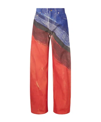 Gabriela Hearst Amoret Printed High-rise Barrel-leg Recycled Jeans In Multi