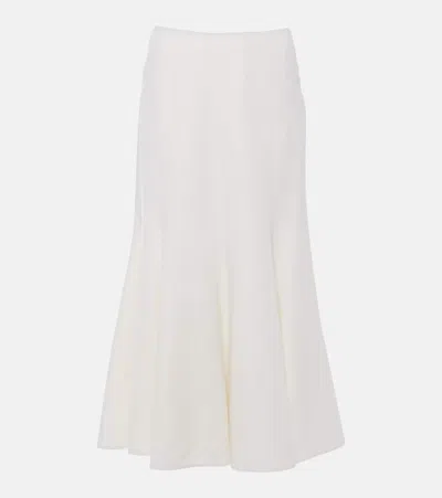 GABRIELA HEARST AMY LINEN, WOOL AND SILK MIDI SKIRT