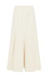 Gabriela Hearst Amy Midi Skirt In Ivory Recycled Cashmere Boucle In White