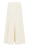 Gabriela Hearst Amy Pleated Alpaca-blend Midi Skirt In Ivory
