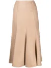 Gabriela Hearst Maureen High-rise Pleated Midi Skirt In Neutrals