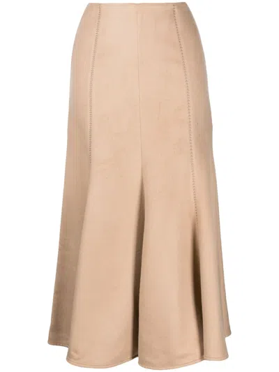 GABRIELA HEARST AMY SUEDE FLARED SKIRT