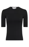 Gabriela Hearst Anahita Knit T-shirt In Black Silk In Black