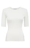 Gabriela Hearst Brunner Knit T-shirt In Ivory Cashmere Silk In Ivory