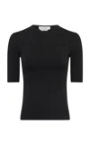 Gabriela Hearst Anahita Knit T-shirt In Black Silk In Black