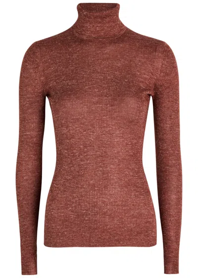 Gabriela Hearst Andona Mélange Knit Top In Brown
