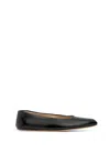 Gabriela Hearst Andre Ballerina Flat Shoe In Black Leather In Black