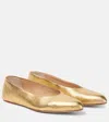 Gabriela Hearst Andre Metallic Leather Ballerina Flats In Gold
