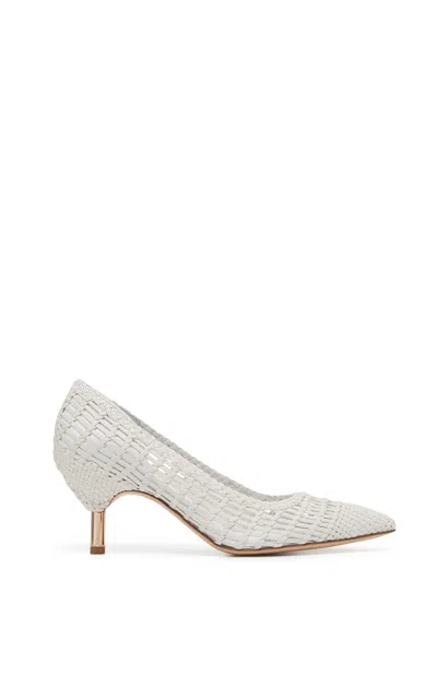 Gabriela Hearst Andrea Braided Pump In Pearlized White Leather