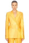 Gabriela Hearst Angela Dyed Wool Blazer In Cadmium Yellow