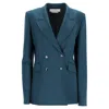 Gabriela Hearst Angela Blazer In Blue Wool In Blue
