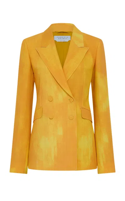 Gabriela Hearst Angela Blazer In Cadmium Yellow Virgin Wool