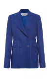 Gabriela Hearst Angela Blazer In Cobalt Linen Twill In Blue