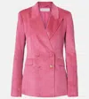 Gabriela Hearst Angela Cotton-corduroy Blazer In Pink