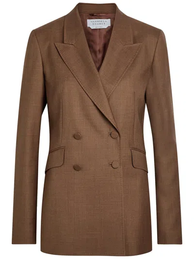 Gabriela Hearst Angela Double-breasted Wool And Silk-blend Blazer In Brown