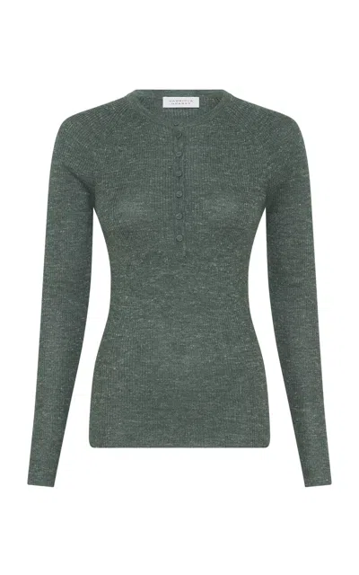 Gabriela Hearst Anges Cashmere-silk Henley Top