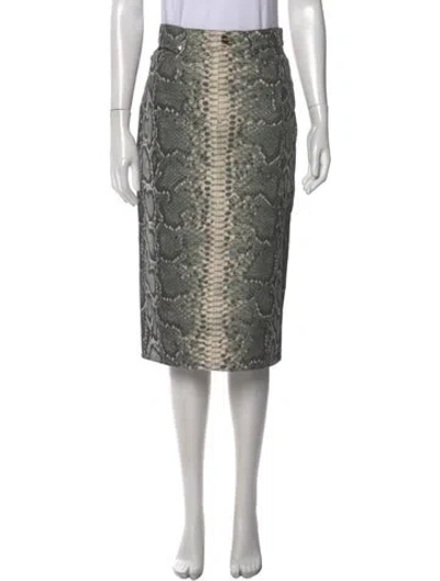 Pre-owned Gabriela Hearst Animal Print Midi Length Skirt In Multi