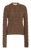 Gabriela Hearst Anthea Knit Sweater In Chocolate Multi Cashmere In Chocolate Multi