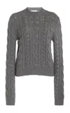 Gabriela Hearst Anthea Knit Sweater In Dark Grey Multi Cashmere In Dark Grey Multi