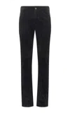 Gabriela Hearst Anthony Five Pocket Pant In Black Suede In Black