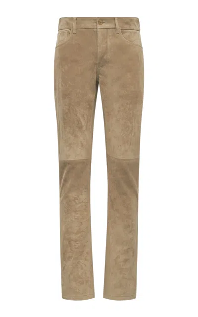 Gabriela Hearst Anthony Five Pocket Pant In Camel Suede In Brown