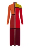 Gabriela Hearst Apollonis Colorblock Wool-cashmere Maxi Dress In Multi