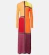Gabriela Hearst Apollonis Colorblock Wool Cashmere Maxi Dress In Multicoloured