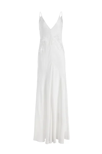 Gabriela Hearst Apuleius Lace Dress In Ivory Silk Crepe