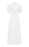 Gabriela Hearst Arabella Shirtdress In White Aloe Linen In Rosa