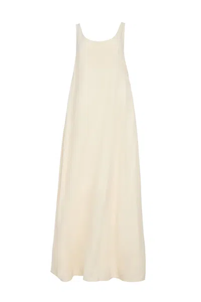 GABRIELA HEARST ARAS MAXI DRESS IN IVORY LINEN SILK