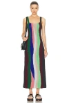 Gabriela Hearst Arben Mixed-media Maxi Cashmere Dress In Multi