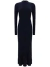 Gabriela Hearst Ardor Cashmere-blend Ribbed Midi Dress In Blue