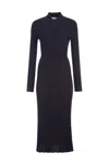 Gabriela Hearst Ardor Cashmere-blend Ribbed Midi Dress In Navy