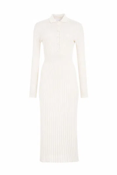 Gabriela Hearst Ardor Knit Maxi Dress In Ivory Cashmere Silk In White