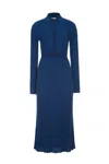 Gabriela Hearst Ardor Knit Maxi Dress In Washed Denim Cashmere Silk In Blue