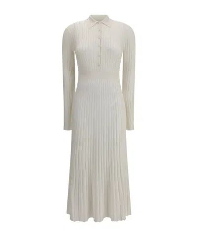 Gabriela Hearst Ardor Ribbed Knitted Dress In White