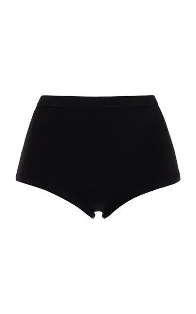 GABRIELA HEARST ARIS KNIT SHORT IN BLACK MERINO WOOL